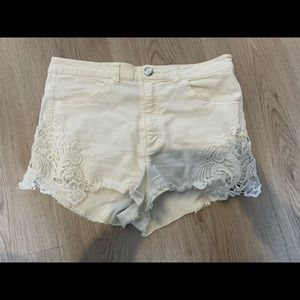 White H&M shorts